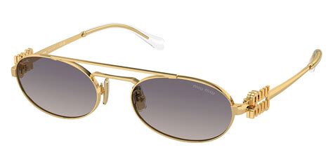 Miu Miu™ MU 54ZS 5AK30C 53 Gold Sunglasses 